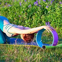 Testing A Yoga Wheel Outdoors