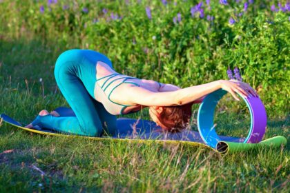 Testing A Yoga Wheel Outdoors